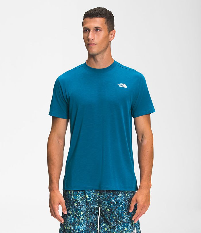 Camiseta The North Face Hombre Wander Manga corta Azules - Peru 20548ONTJ